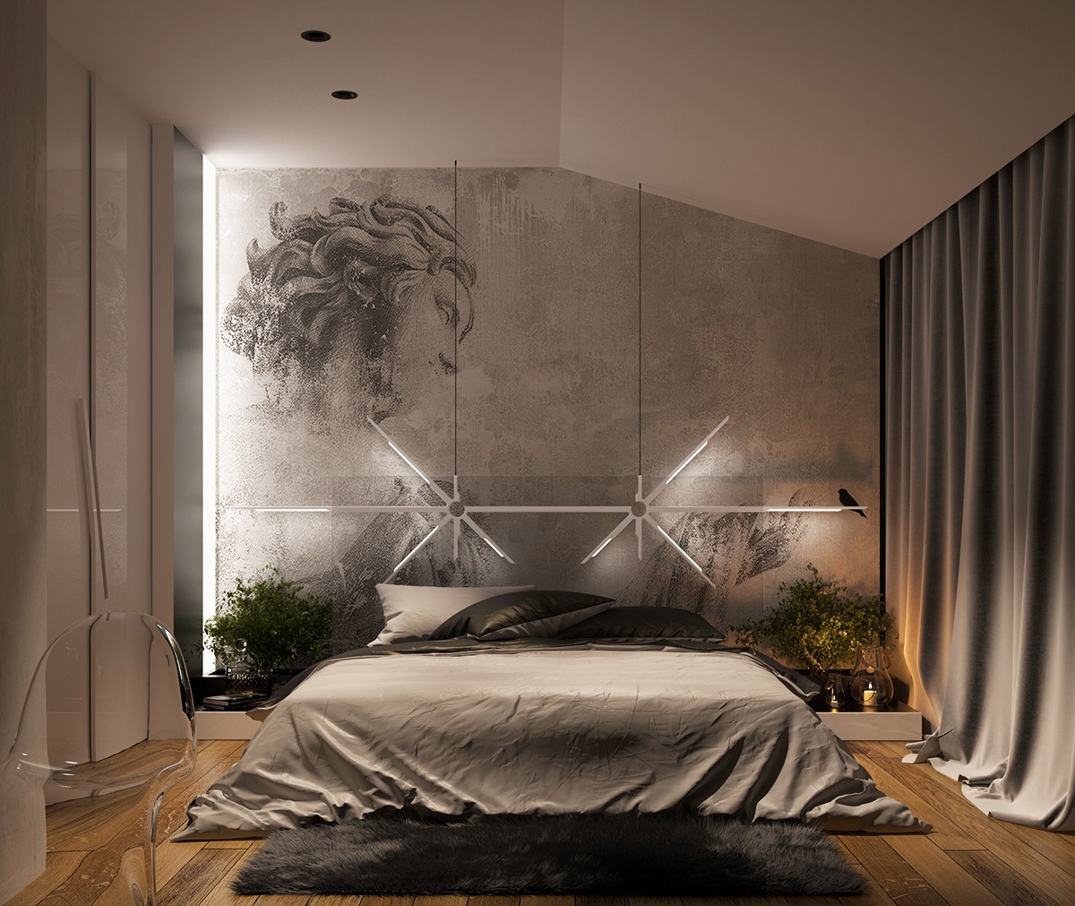 Wedo thiết kế nội thất phòng ngủ sáng tạo cho nhà đẹp với màu trung tính tinh tế