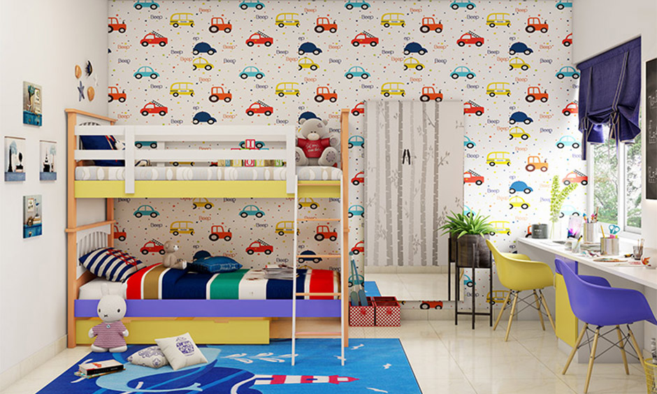Giấy dán tường trang trí phòng ngủ trẻ em đáng yêu