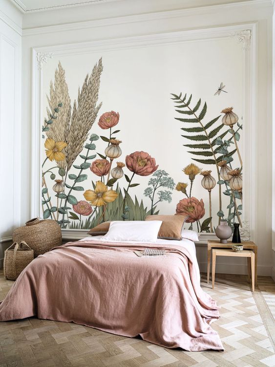 Lựa chọn giấy dán tường cổ điển tạo ra một không gian phòng ngủ hoàn hảo. Những họa tiết trong các mẫu giấy dán tường cổ điển luôn thể hiện được sự chỉn chu, tỷ mỉ của người thợ thiết kế nhằm mang tới vẻ đẹp vượt thời gian