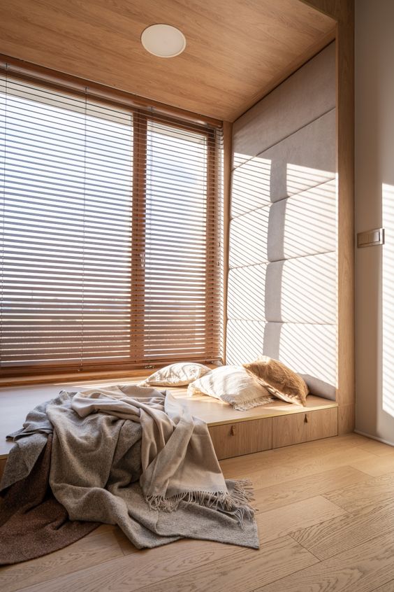 Phòng ngủ thoáng đãng, gọn gàng của ngôi nhà thiết kế theo phong cách Nhật