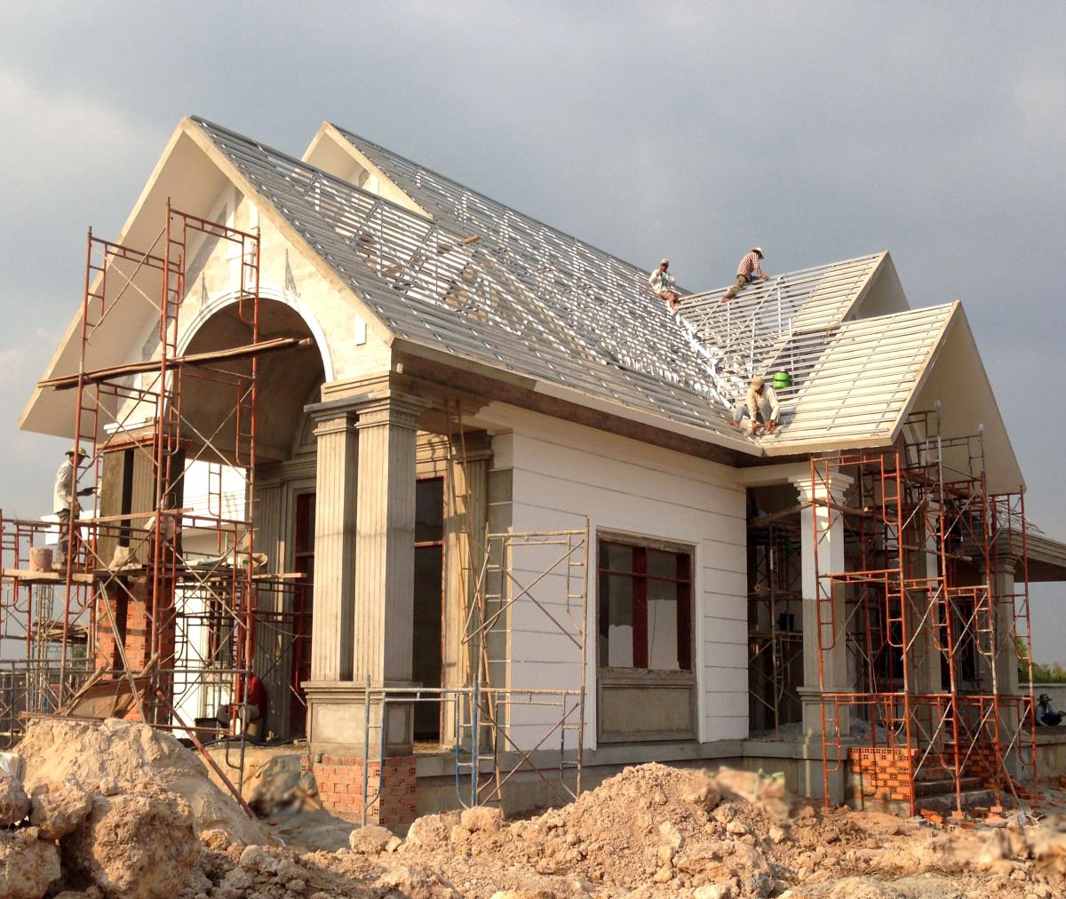 Quy trình xây nhà từ móng đến mái 