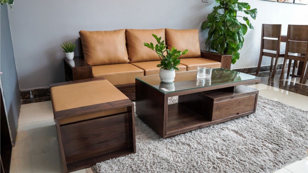 mẫu bàn ghế gỗ phòng khách nhỏ
