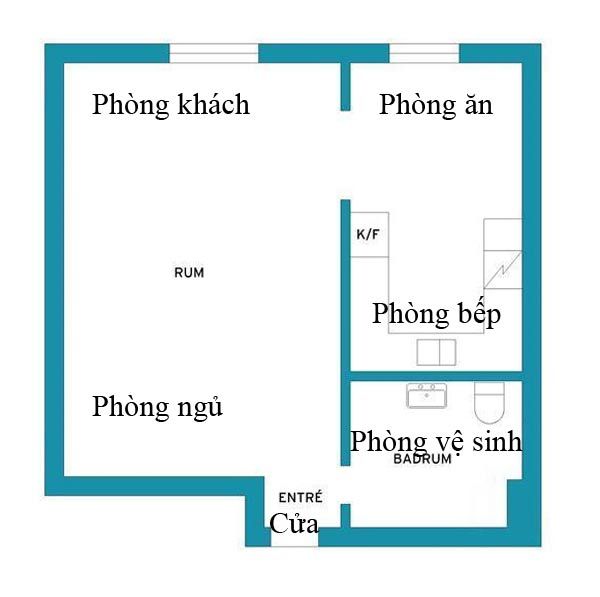 cải tạo, thiết kế nội thất tiện nghi cho căn hộ 40 m2